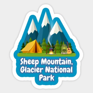 Sheep Mountain, Glacier National Park Sticker